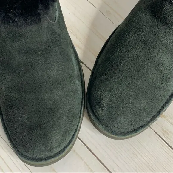 Ugg Cedric Black fur lined leather boots