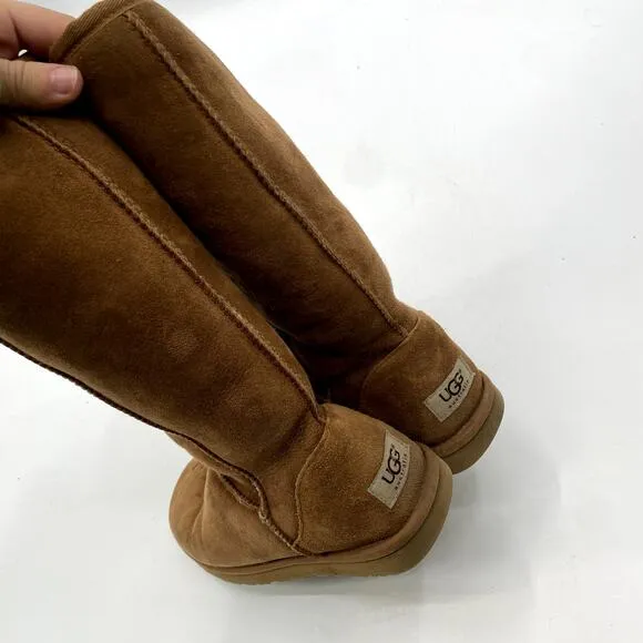 Ugg Chestnut Fleece Lined Tall Boots Y2K