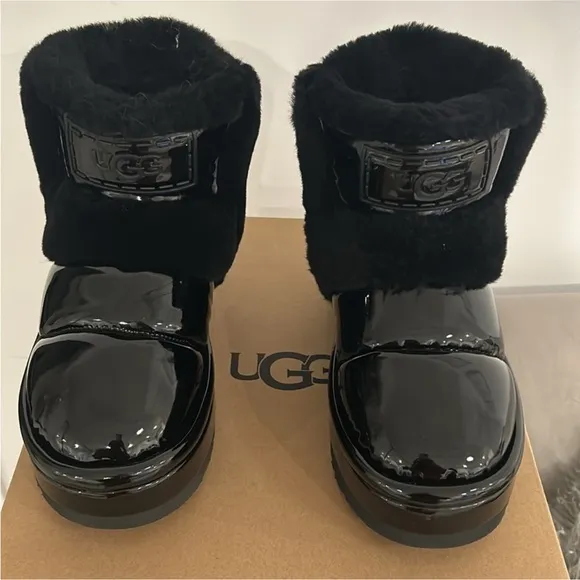 UGG Chillapeak patent leather Fur Boots 6
