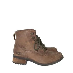 UGG Denhali Brown Leather Fur Lined Waterproof Hiking‎ Boots