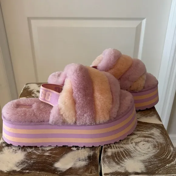 Ugg Disco Strip Slides Size 10