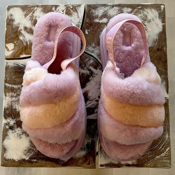 Ugg Disco Strip Slides Size 10