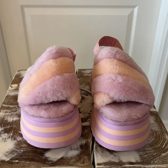 Ugg Disco Strip Slides Size 10