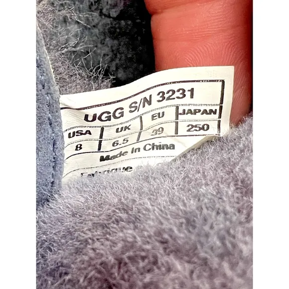 UGG F10011I Women's Adirondack Slate Suede Boots Size 8 Sheepskin Waterproof
