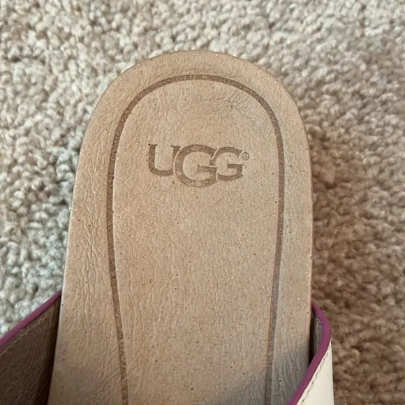 UGG Hanneli Platform Leather Slides