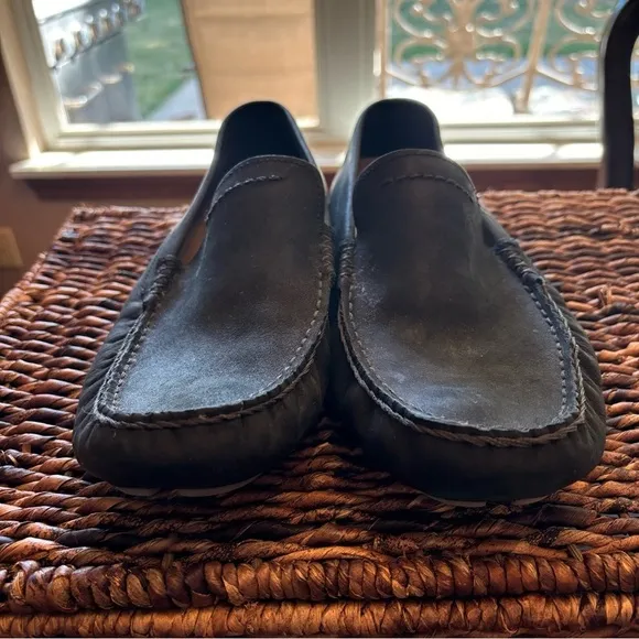 UGG Henrick Loafers Slip on Moccasins Black Size 10.5 Men's 1017317 Leather