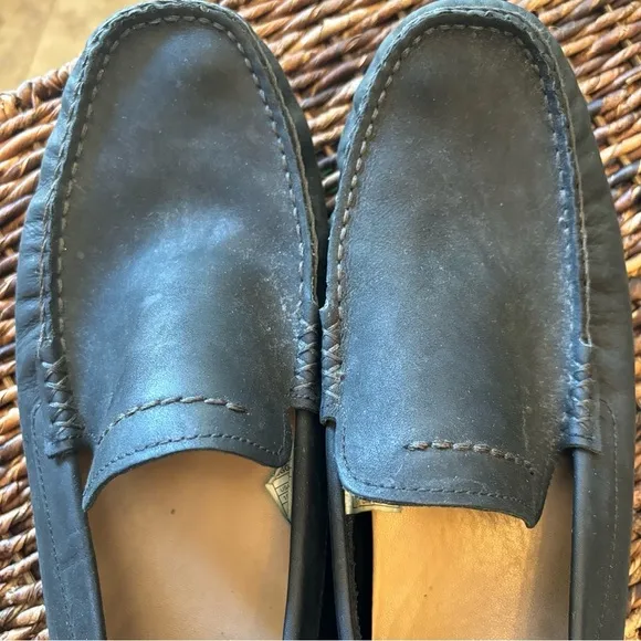 UGG Henrick Loafers Slip on Moccasins Black Size 10.5 Men's 1017317 Leather