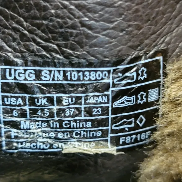 Ugg ingrid fur lined lace up combat boot 1013800