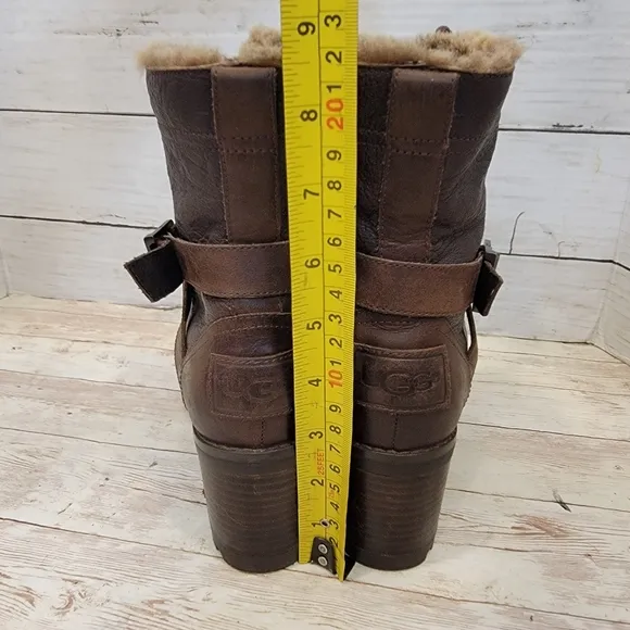 Ugg ingrid fur lined lace up combat boot 1013800