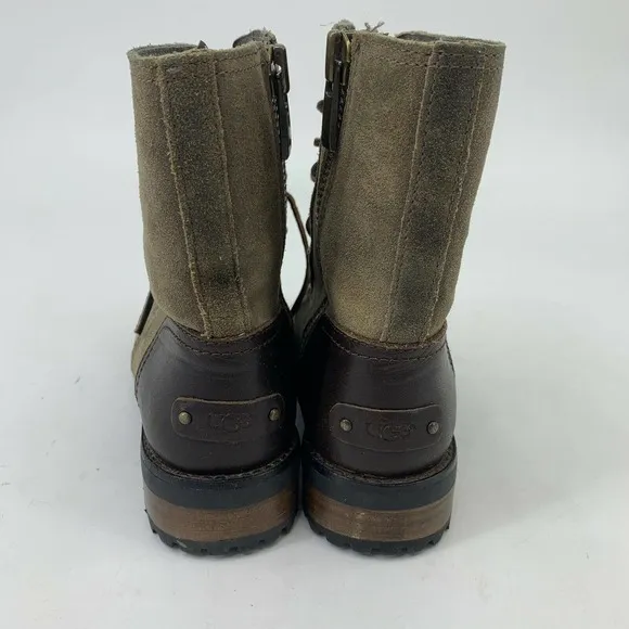 UGG Kilmer II Boots Womens 6 Side Zip Water Resistant Sherpa Fur Lined Lace Up