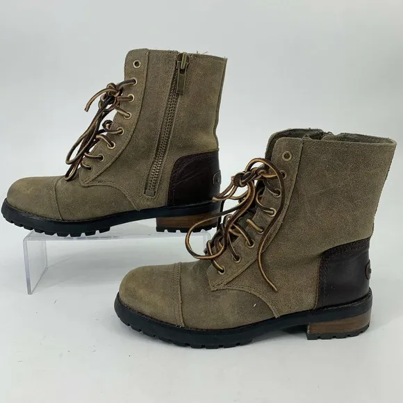 UGG Kilmer II Boots Womens 6 Side Zip Water Resistant Sherpa Fur Lined Lace Up