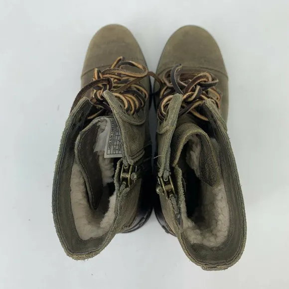 UGG Kilmer II Boots Womens 6 Side Zip Water Resistant Sherpa Fur Lined Lace Up