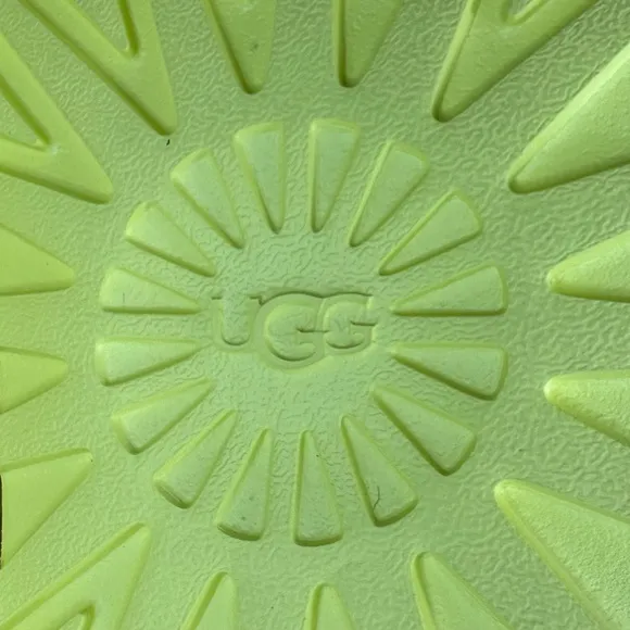 UGG Latin Fur Margarita Yellow Slides/Sandals Women’s Size 8
