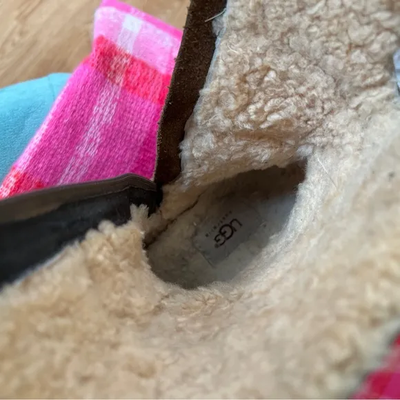 UGG Lined Sherpa Leather Boots
