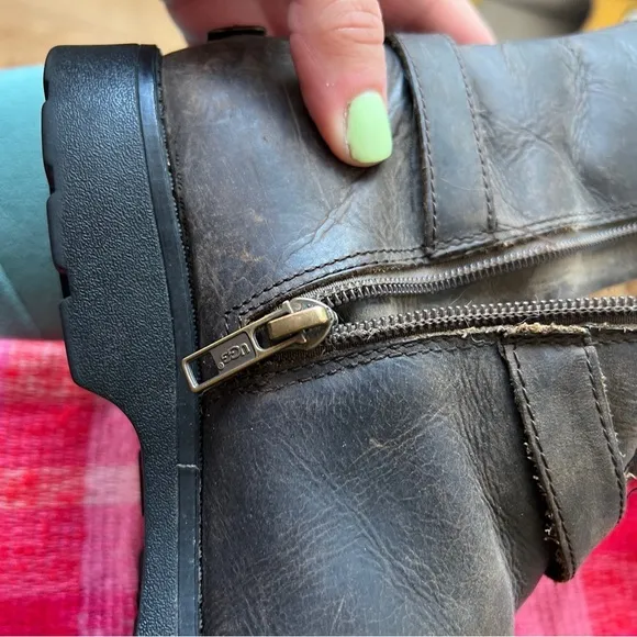 UGG Lined Sherpa Leather Boots