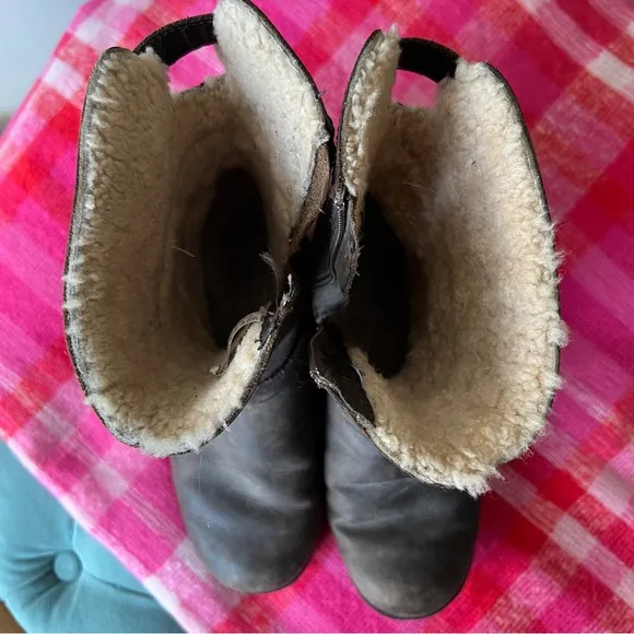 UGG Lined Sherpa Leather Boots