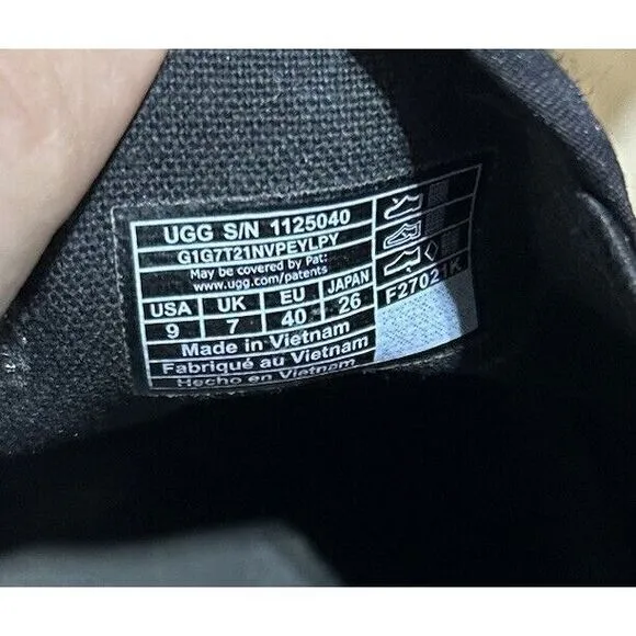 UGG Luciah Slip On Sneakers Women's Round Toe Espadrille Inspired‎ Black Size 9