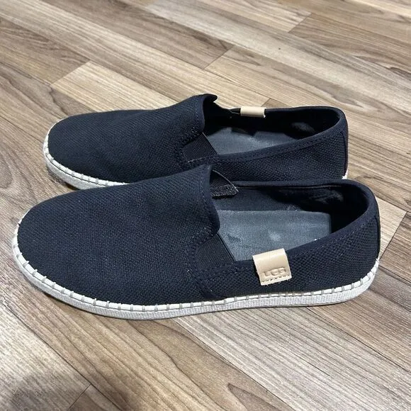 UGG Luciah Slip On Sneakers Women's Round Toe Espadrille Inspired‎ Black Size 9