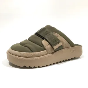 UGG MAXXER STRAP SLIDE -MOSS GREEN NYLON / SUEDE -MEN US 9 -NEW