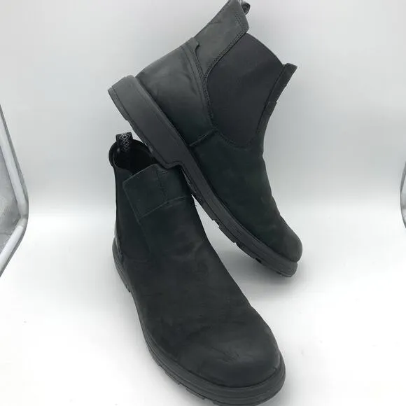Ugg Mens 13 Black Leather Waterproof Biltmore Boots Shoes Grunge Classic Gorp