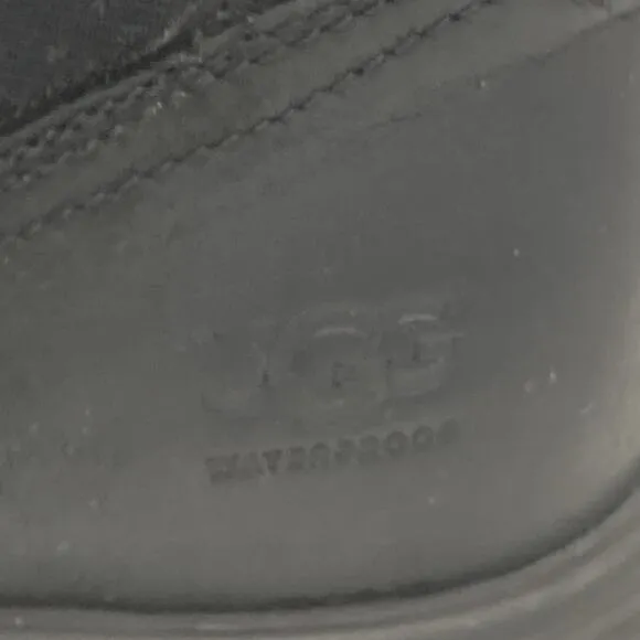 Ugg Mens 13 Black Leather Waterproof Biltmore Boots Shoes Grunge Classic Gorp