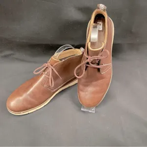 UGG Men’s Treadlite Energ Waterproof Brown Leather Chukka Boots Size 10