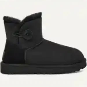 UGG Mini Bailey Button Sheepskin-Lined Suede Ankle Boots