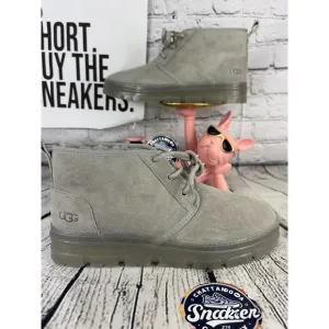 UGG Neumel Ankle Boots Womens SZ 11 Grey Suede Leather Wool Lined Chukka Gray