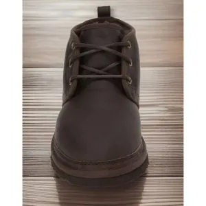 UGG Neumel Brown Pebbled Leather Wool Lined Chukka Boots Mens 11 NEW Fast Ship