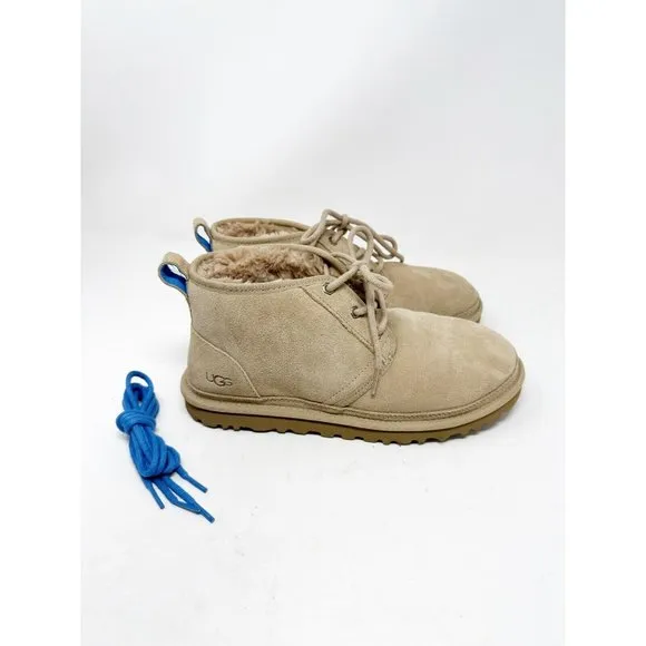 UGG Neumel Mens Lifestyle Low Chukka Boots Wool Lined Lace Up Suede Brown Size 9
