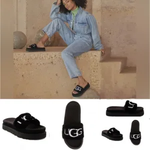 UGG NWT LATON FUR SLIDES.