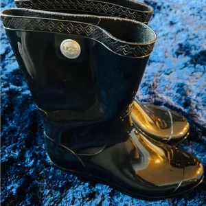 UGG Patent Leather Black Rain Boots