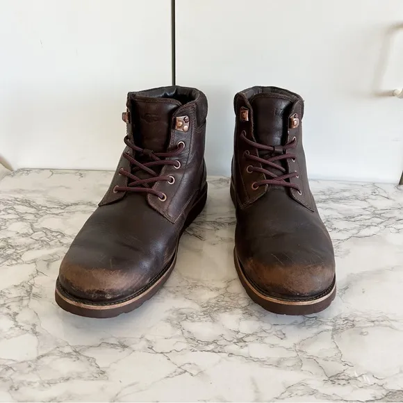 UGG Seton TI Waterproof Leather Boots in Brown for Men Sz 10