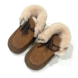 Ugg Sparrow Baby Boots Brown Sheepskin 4/5