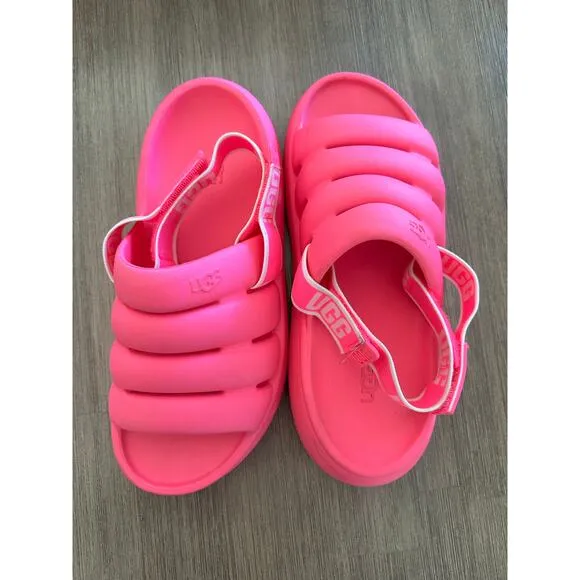 Ugg sport yeah pink women’s waterproof slides size 8 in original box