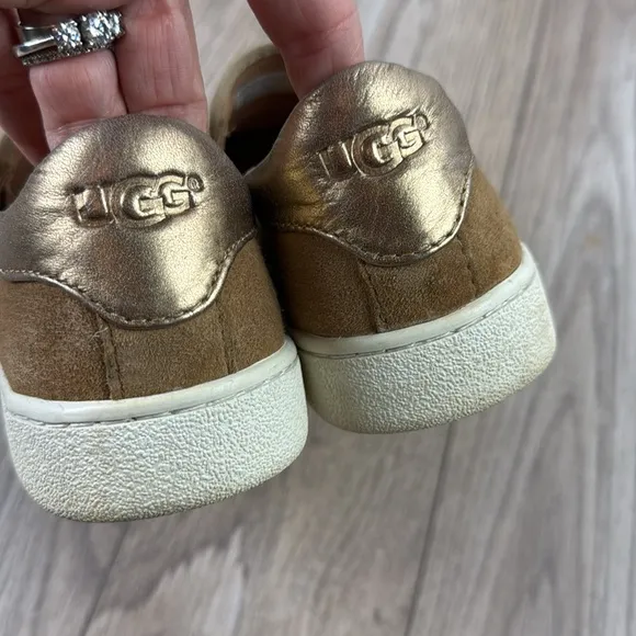 UGG Suede tan slip on sneakers 7