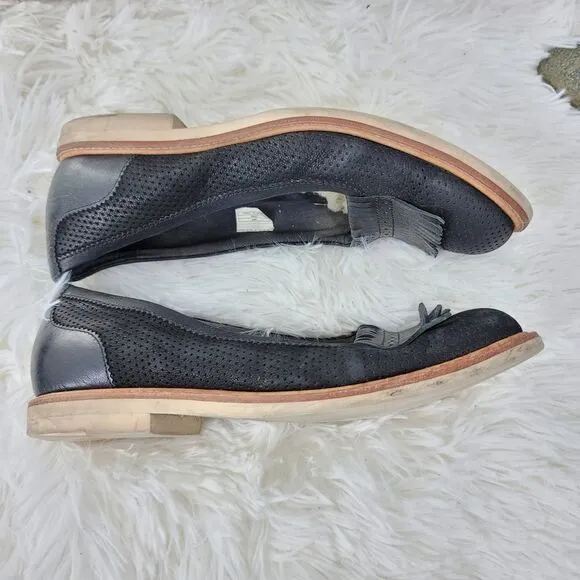 Ugg tasseled leather loafers.  Black
