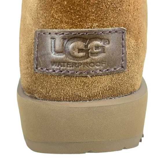 UGG | Women's 5 |‎ Viki Waterproof Chestnut Brown Shearling Lace-Up Boots