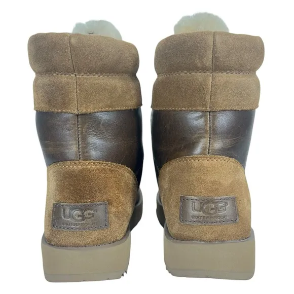 UGG | Women's 5 |‎ Viki Waterproof Chestnut Brown Shearling Lace-Up Boots