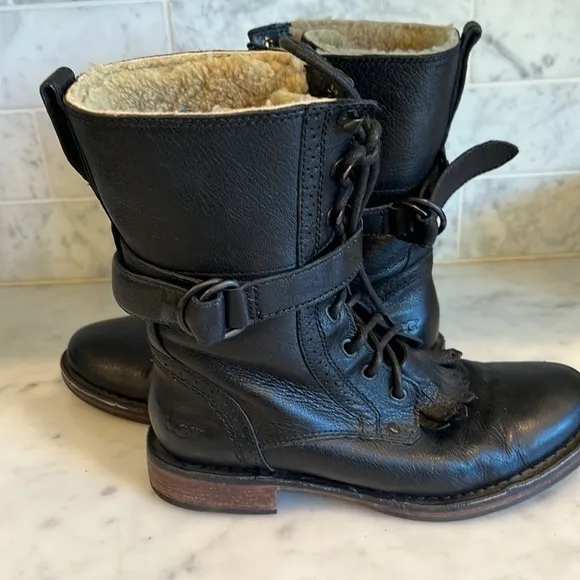 UGG Women's Jenna Military‎ Boots - Round Toe Sz 7