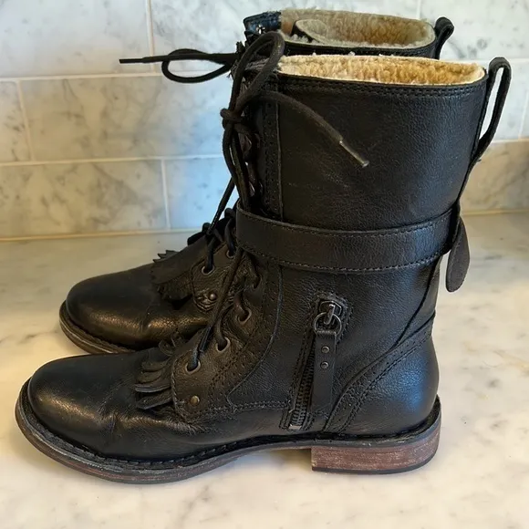 UGG Women's Jenna Military‎ Boots - Round Toe Sz 7