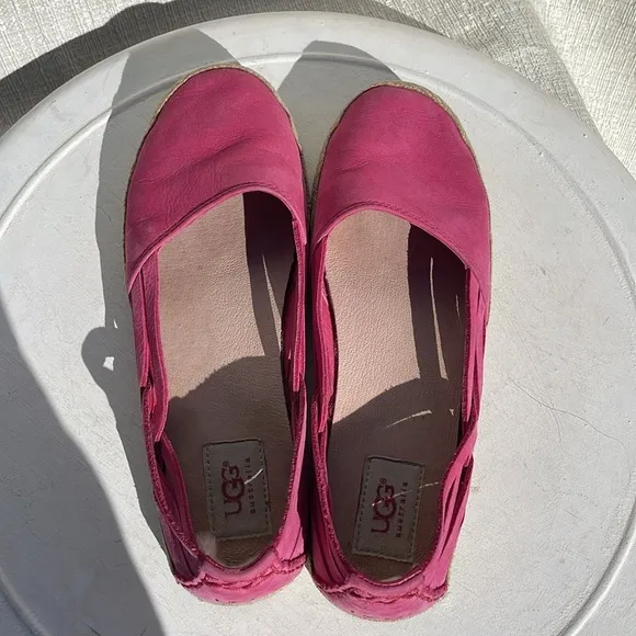 Ugg Womens Shoes Ugg Cicily Espadrilles Hot Pink Slip On Shoes Sz 7.5