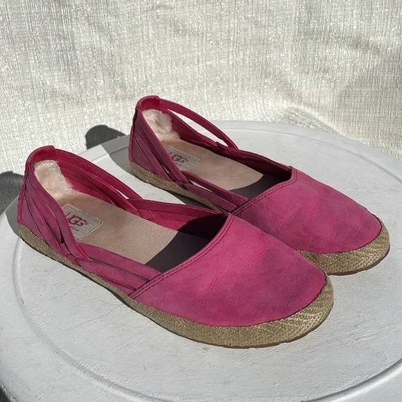 Ugg Womens Shoes Ugg Cicily Espadrilles Hot Pink Slip On Shoes Sz 7.5