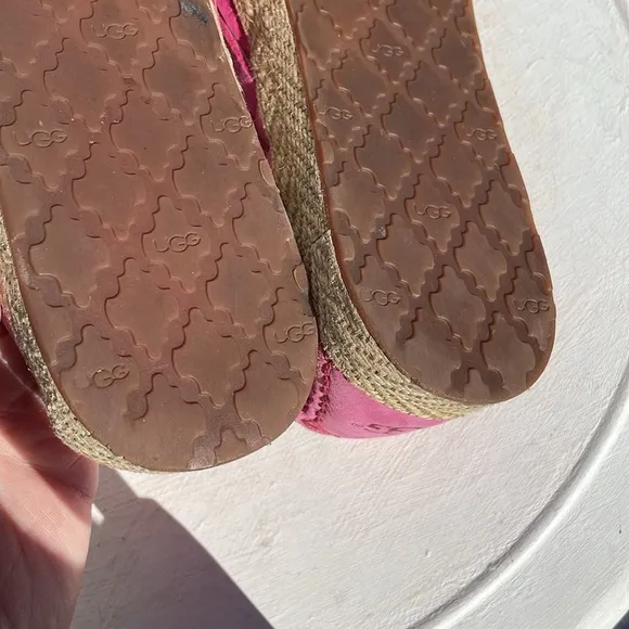 Ugg Womens Shoes Ugg Cicily Espadrilles Hot Pink Slip On Shoes Sz 7.5