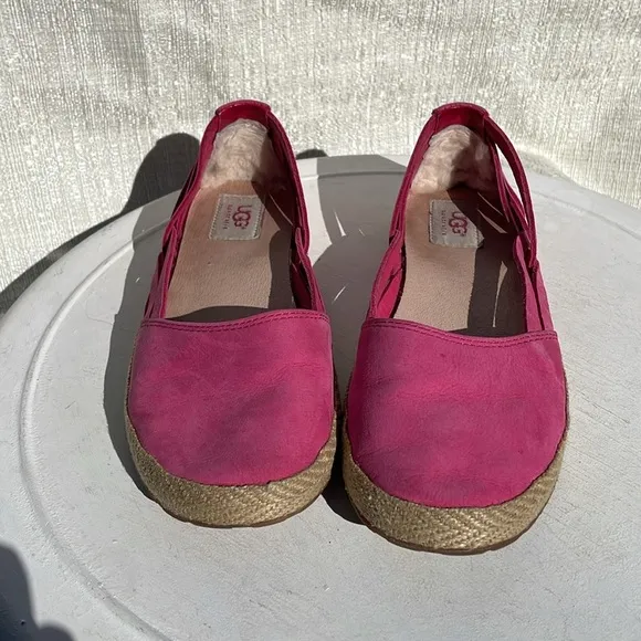 Ugg Womens Shoes Ugg Cicily Espadrilles Hot Pink Slip On Shoes Sz 7.5