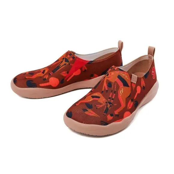 UIN Men's Walking Travel Shoes Casual Comfort Loafers (NATION OF ANTELOPE)