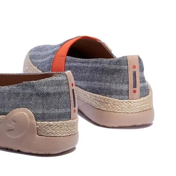 UIN Men's Espadrilles Walking Casual Loafers Travel Shoes Marbella (Galaxy Grey)