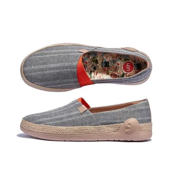 UIN Men's Espadrilles Walking Casual Loafers Travel Shoes Marbella (Galaxy Grey)