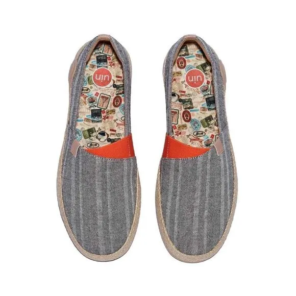 UIN Men's Espadrilles Walking Casual Loafers Travel Shoes Marbella (Galaxy Grey)