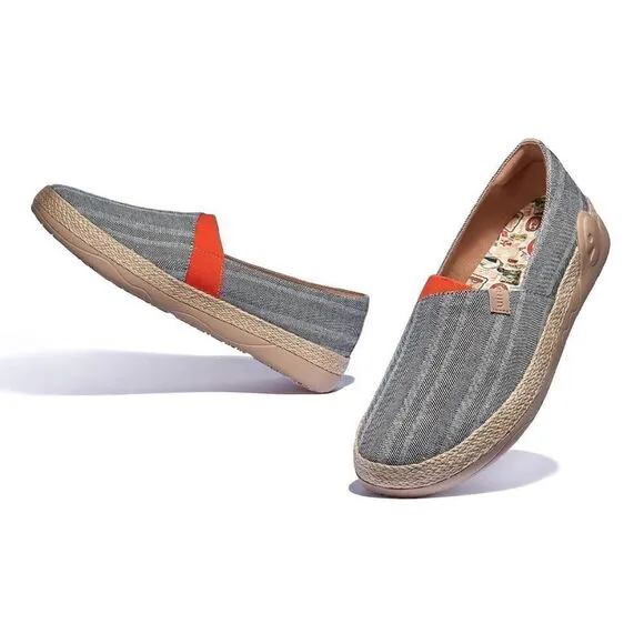 UIN Men's Espadrilles Walking Casual Loafers Travel Shoes Marbella (Galaxy Grey)